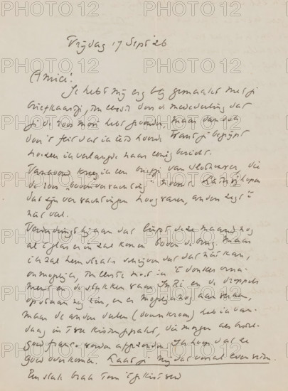 Letter to Willem Bogtman, letter, watermark, writer (clerical worker): Richard Nicolaüs Roland