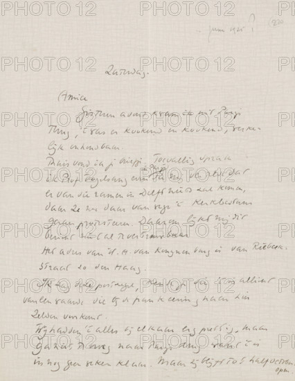 Letter to Willem Bogtman, letter, Dated June 1925? in later hand., writer (clerical worker):