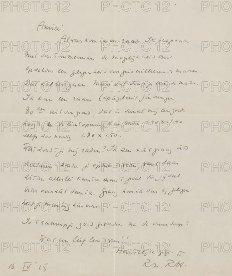 Letter to Willem Bogtman, letter, writer (clerical worker): Richard Nicolaüs Roland Holst,