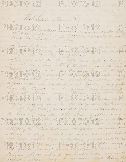 Letter to Johannes Immerzeel, letter, writer (clerical worker): Jan Hendrik van de Laar, Rotterdam,