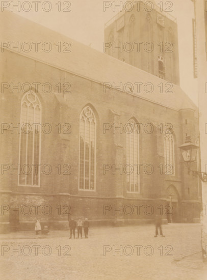 View of the Great or Saint Stephen's Church in Hasselt, photograph, annotation: 'Hasselt, NH
