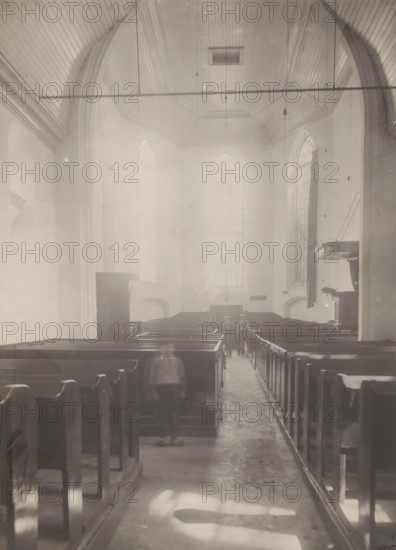 Interior of the Reformed Church in Hellendoorn, photograph, annotation: 'Hellendoorn, Dutch