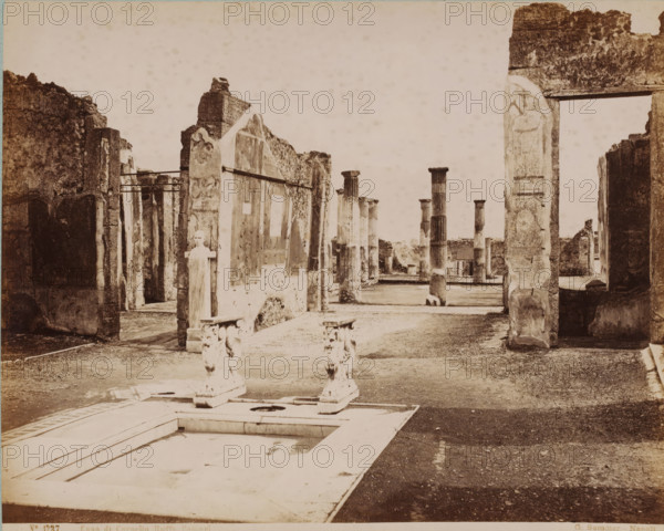 Remains of Cornelio Rufo's house in Pompeii, Casa di Cornelio Ruffo Pompei, photograph, collector's