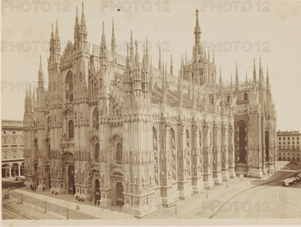 Milan Cathedral, MILAN. LA CATTEDRALE DAL PALAZZO REALE, photograph, number: '3818.', Milan, c.