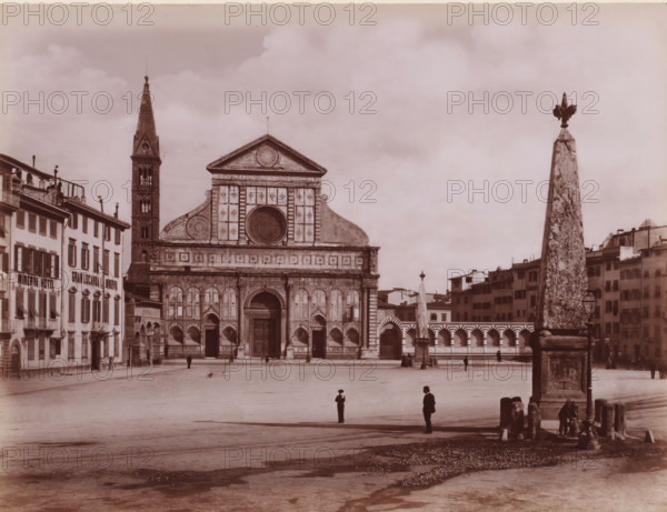 Facciata della Chiesa di Santa Maria Novella, compiuta da LB Alberti?, View of the Santa Maria