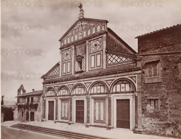 Chiesa di S. Miniato di stile greco romanzo, anteriore al mille, Façade of the San Miniato al Monte
