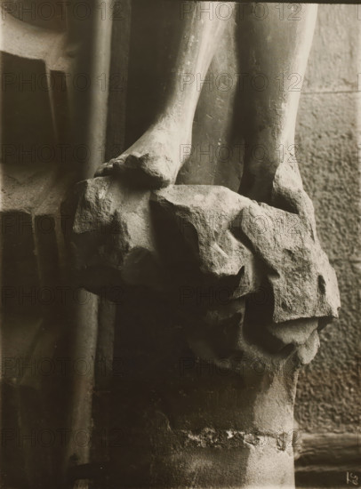 Detail of the Adamspforte in the cathedral of Bamberg, Adamspforte, Eva, Sockel, album page,