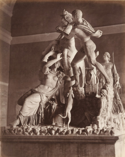 Museo di Napoli - Toro Farnese, Farnese Stier, album page, photograph, This photo is part of an