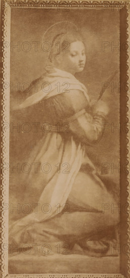 Photo reproduction of the painting of Catherine of Alexandria after Andrea del Sarto in the