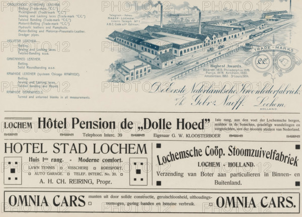 Advertisements, album page, Advertisements for, among others, De Eerste Nederlandsche