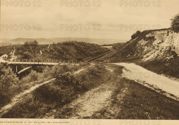 View of the Staatsspoorweg in the Geuldal near Eys, Limburg, The Staatsspoor in the Geuldal (near