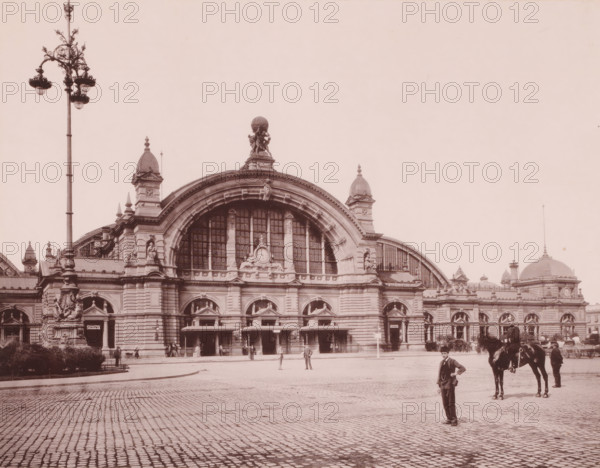 Equestrian statue on a pedestal of Emperor Wilhelm I, Frankfurt-am-Main, Germany, photograph,