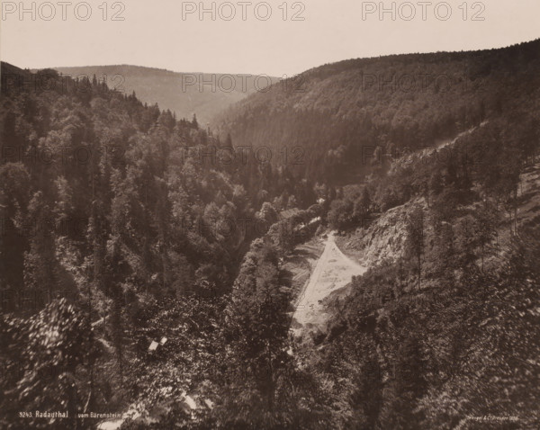 Radauthal vom Bärenstein', Harz, Germany, photograph, View of the Radauthal from a high vantage