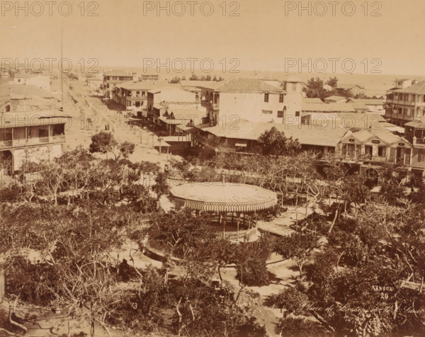 Place de Lesseps, Port Said, Egypt, photograph, Egypt., signature: 'Arnoux', inscription: 'No ?