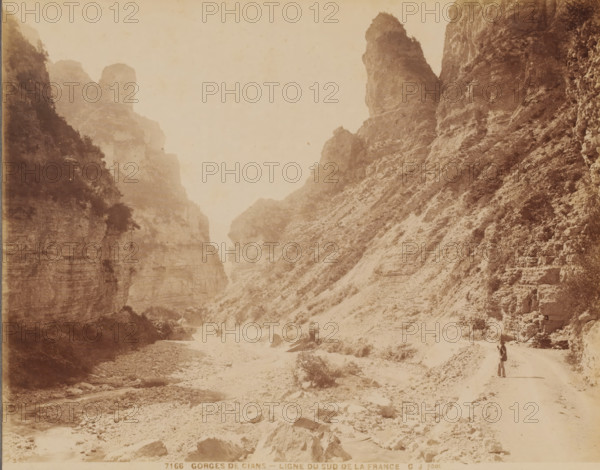 Ligne du Sud de la France, Gorges de Cians', France, photograph, inscription: '7166. GORGES DE