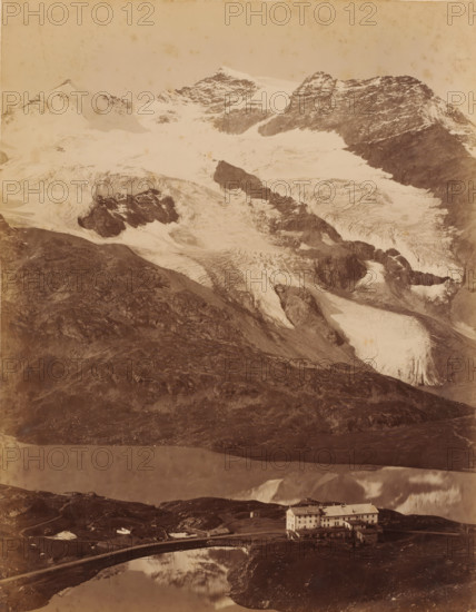 Bernina Pass, Switzerland, photograph, The Bernina Pass connects the Veltlin with the Engadin.,