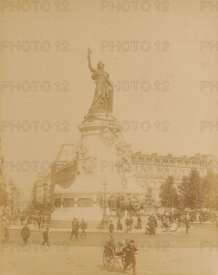 Place de la République, Paris, France, photograph, France., check stamp: 'Photography Company, J.