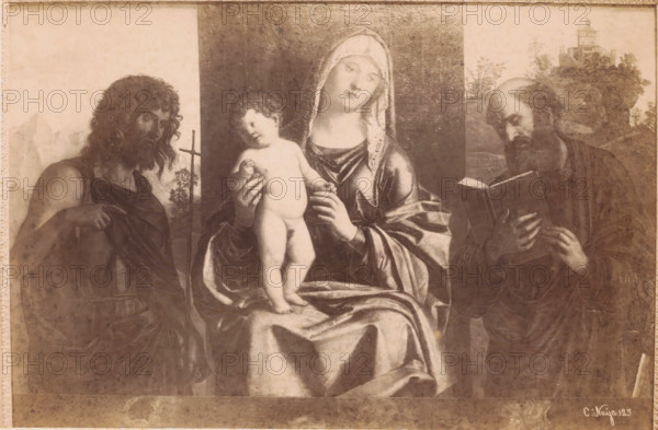 Photo reproduction of painting Madonna with Child and Two Saints by Cima da Conigliano, Academia