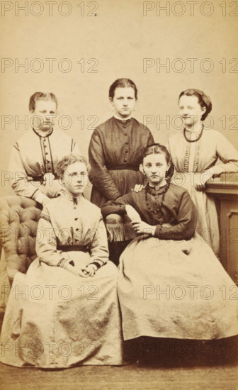 Portrait of a group of young women, one of whom is presumably the mother of AF Marmelstein,