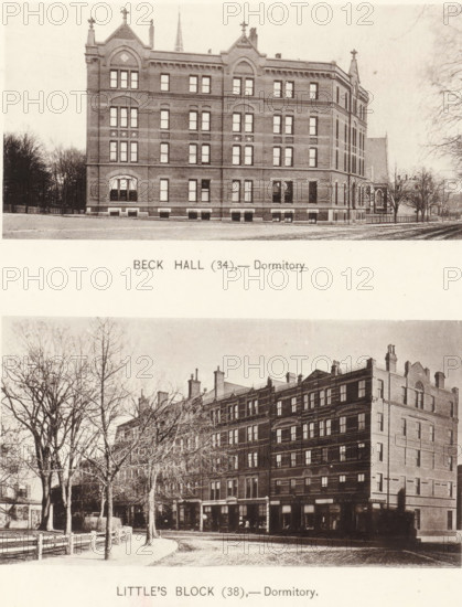 Little's Block, Beck Hall, page, photomechanical print, number: '(34) (38)', Cambridge (MA), c.