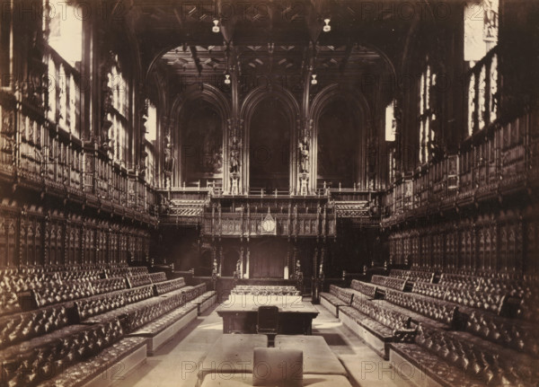 View of the interior of the House of Representatives, photograph, page, photographer: John
