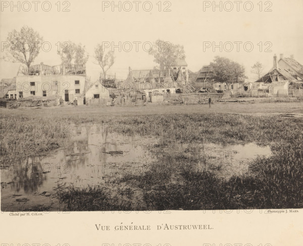 View of Oosterweel with destroyed houses after an explosion of a munitions factory in 1889, Vue