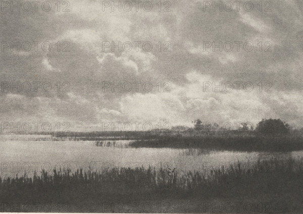 Impression de Pluie sir le Lac de Chiem, View of the Chiemsee, page, photomechanical print,