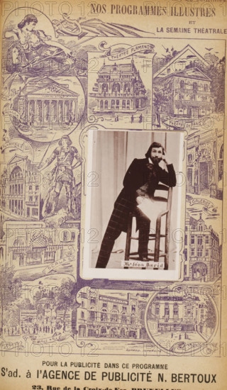 Portrait of Léon David, page, photomechanical print, c. 1895 - in or before 1900, paper, collotype,