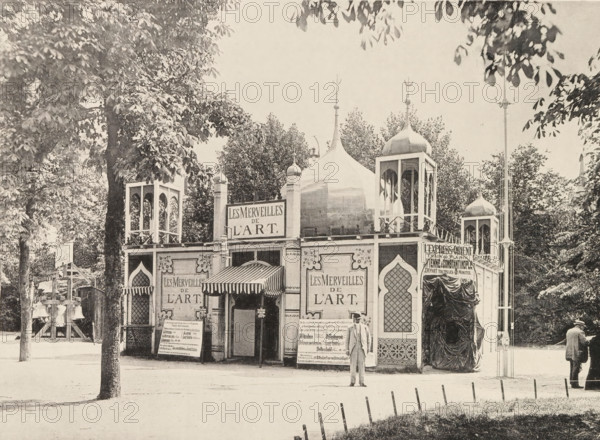 Garden view, Pavilion at the World Exhibition in Antwerp, page, photomechanical print,