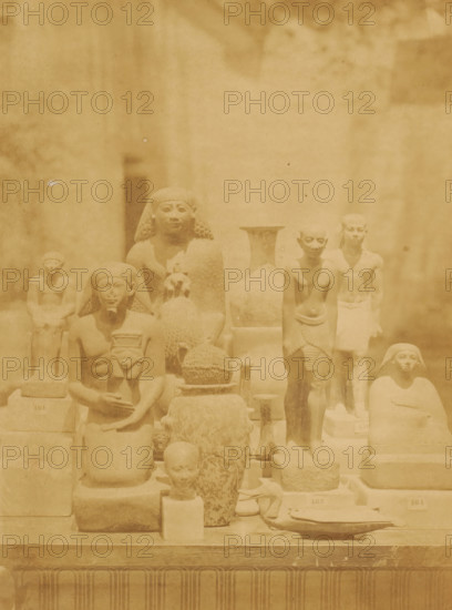 Images from various eras and styles in the Boulaq Museum in Cairo, Egypt, photograph, page,
