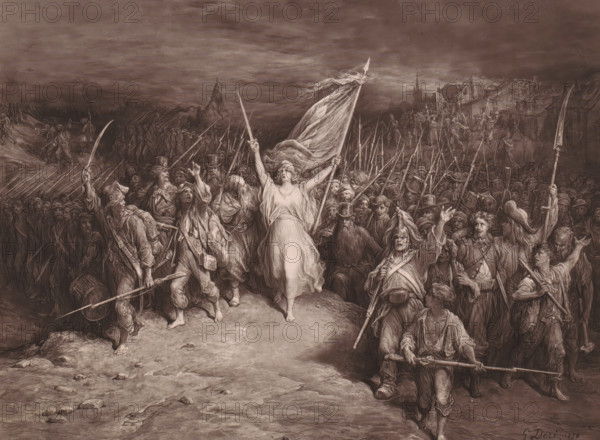 La Marseillaise, Reproduction of La Marseillaise by Gustave Doré, reproduction, page,