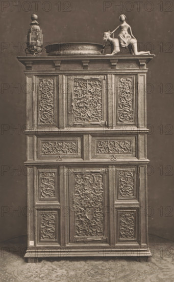 15th century German wooden cabinet, at the 1877 Exposition Rétrospective in Lyon, France, page,