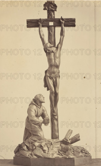 Palm wood crucifix from the collection of CJ Vervloet in Brussels, displayed at an exhibition on