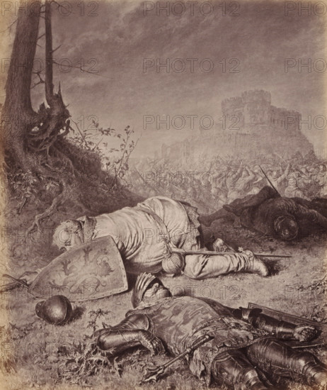 Photo reproduction of Auf dem Schlachtfelde by Eduard von Grützner, Auf dem Schlachtfelde,