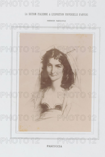 Pascuccia, Photo reproduction of a print of a portrait of an unknown woman, La Section Italienne a
