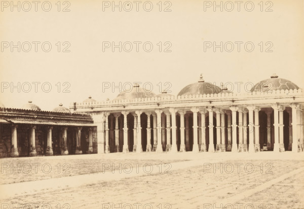 View of a mosque at Sarkhej Roza near Ahmedabad, Sirkhej.- The Mosque, fro the North-east,