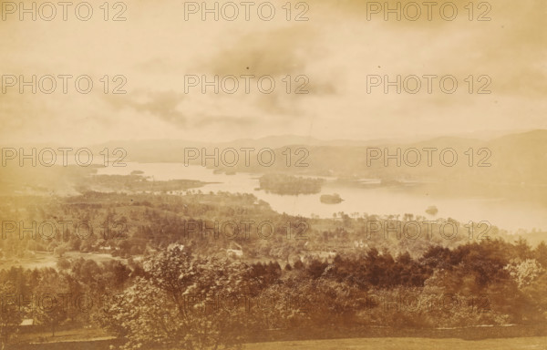 View over Windermere, Winander Mere, from Elleray, looking south, photograph, page, photographer: