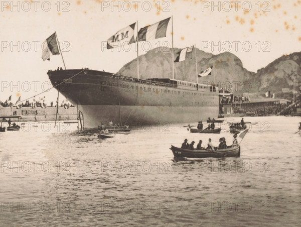 Le Polynésien à flot, Le Polynésien off the coast at La Ciotat, page, photomechanical print,