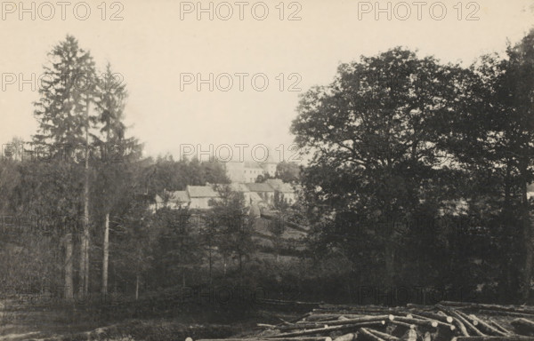 Landscape with Château de Vyle-Tharoul, Chateau de Vyle-Tharoul, page, photomechanical print,