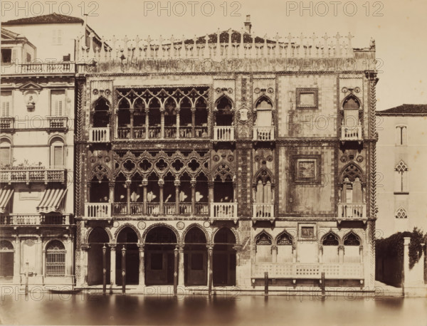View of the Ca' d'Oro in Venice, photograph, photographer: attributed to Carlo Naya, c. 1880 - c.