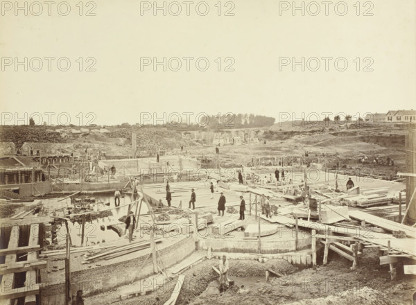 Construction of Locks at Veere. Possibly No. 10 Lock chambers and inner heads of the double Lock at