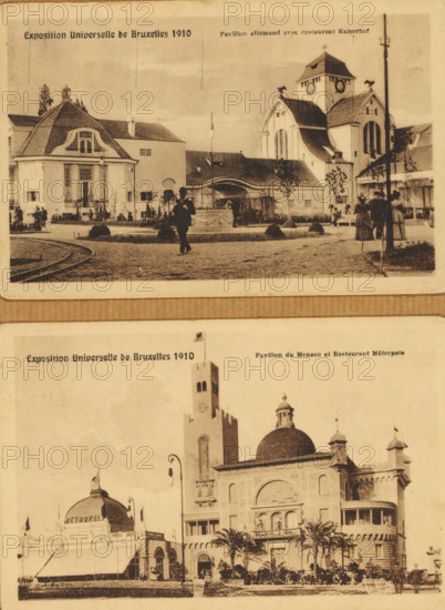World Exhibition Brussels, photograph, 1910, photographer, paper, collotype, photogravure, height