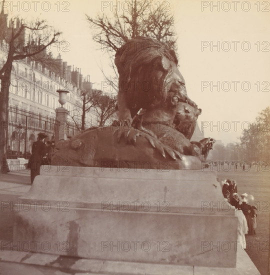 Tuileries, photograph, Paris, c. 1900, photographer, paper, pasteboard, baryta paper, daylight