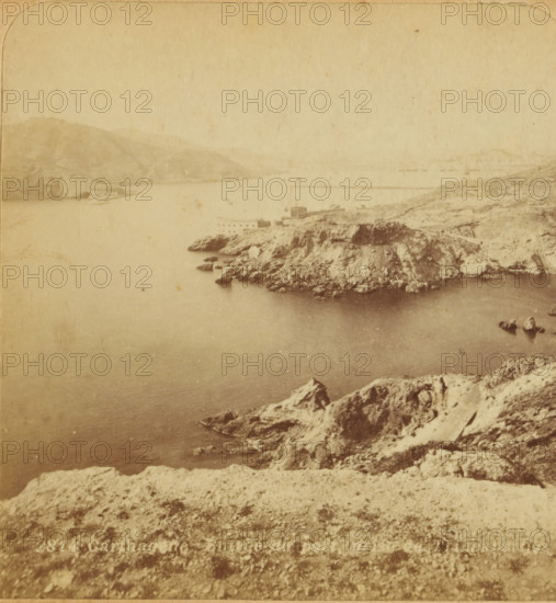 Cartagena. Entrance to the port, prise de Trinca Botijas, View of the entrance to the port of