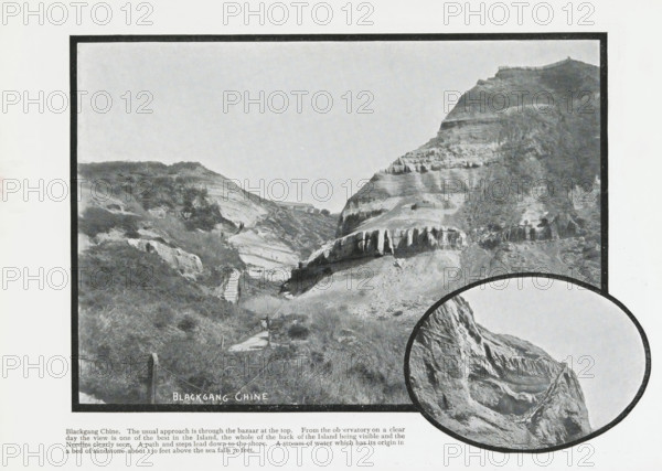 Blackgang Chine, photograph, page, Page 20 with 2 photos of Blackgang Chine and a caption. Part of