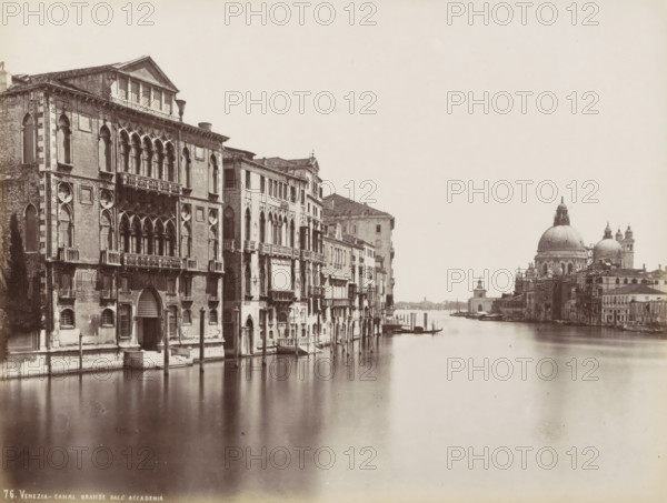 Venezia - Grand Canal from the Accademia, Grand Canal., Grand Canal with palaces, the Basilica of