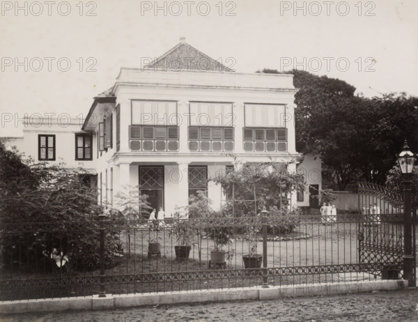 Exterior of the Ursuline Convent of Noordwijk (Batavia), Convent of Noordwijk, front., album page,