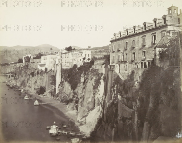 Sorrento!, Houses along a cliff in Sorrento, photograph, Part of Travel album with photos of sights