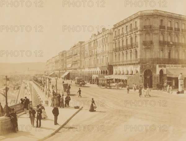 View of Boulevard de la Republique in Algiers, Alger. - Boulevard de la Republique, album page,