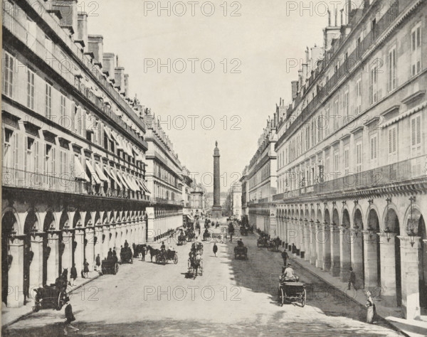 View of the Austerlitz Column, album page, photomechanical print, This print is part of an album.,